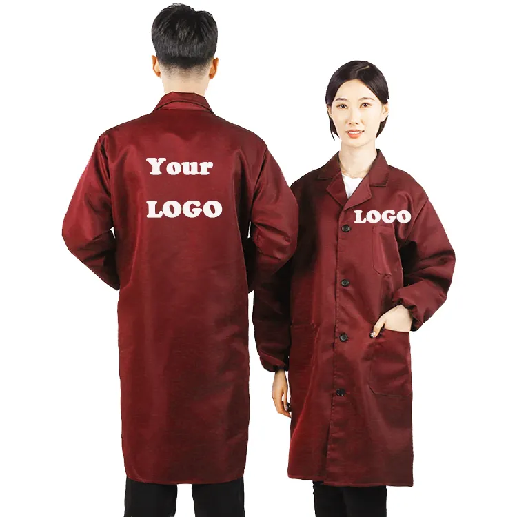 2023 Wholesale laboratory coats Food Factory Worker Uniforms Lab Coat with Pockets