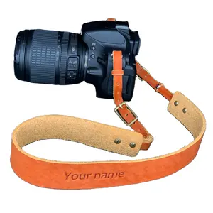 个性化皮质挂绳肩带斜挎宽肩带定制相机肩带摄影师礼物
