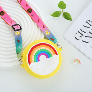 Porte-monnaie en silicone en forme de beignet 3D mignon, sucette arc-en-ciel, sac à clés pour téléphone, cadeau promotionnel pour enfants, <span class=keywords><strong>portefeuille</strong></span> - Product Image 2