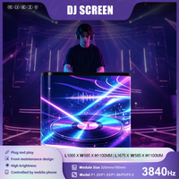 Cabine de DJ personnalisée pour boîte de nuit, mur vidéo LED P1.86, podium portable incurvé, table résistante à l'eau IP45