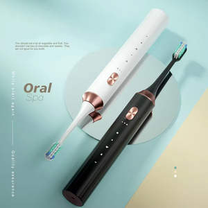 Brosse à dents sonique sans fil rechargeable par USB, étanche IPX7, pour adultes, avec poils doux et têtes de rechange pour le blanchiment des dents - Product Image 2