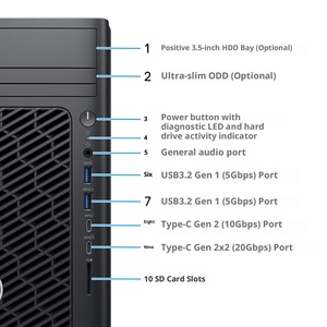 كمبيوتر مكتبي أصلي من ديل طراز T3680 مع معالج إنتل كور i5 الجيل الثاني عشر وبطاقة رسومات RTX2000Ada-16G أو RTX4000Ada-20G أو RTX4500Ada-24G - Product Image 2