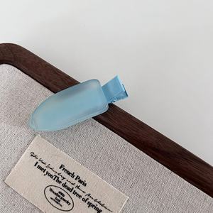 Barrettes à cheveux coréennes d'été 2026 en alliage, 5,5 cm, sans plis, couleur gelée douce, géométriques, sans couture, pour frange latérale, accessoires pour cheveux de bébé, pour fille - Product Image 6