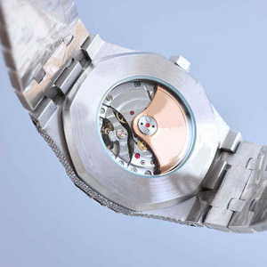 Luxury Full Ice Arabic Numerals Men's Gold Stainless Steel Case Diamond Zircon Moissanite <b>Watch</b> - Product Image 5