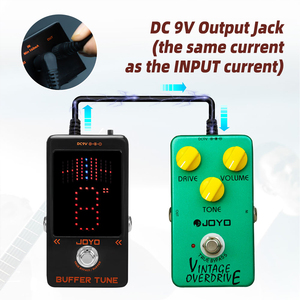 Pedal de <span class=keywords><strong>Guitarra</strong></span> JOYO JF-19 Buffer Tune con Buffer Incorporado, Afinación Precisa, Modo True Buffer, Efectos de Pedal para Bajo Eléctrico - Product Image 3