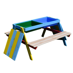 Table de pique-nique en bois pour enfants unisexe pour jouer en plein air <span class=keywords><strong>sable</strong></span> <span class=keywords><strong>et</strong></span> <span class=keywords><strong>eau</strong></span> pour les pique-niques <span class=keywords><strong>et</strong></span> aventures amusantes - Product Image 1