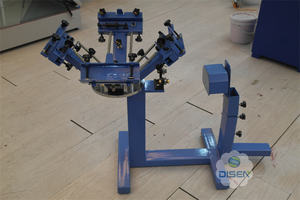 Machine de sérigraphie manuelle à quatre couleurs à station unique pour t-shirt et chapeau - Product Image 3