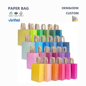 Bolsa de Compra de Papel Kraft Reciclable y Biodegradable de Alta Calidad con Asas de Estilo Clásico para Uso en Supermercados - Product Image 1