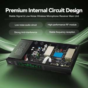 ระบบไมโครโฟนไร้สาย UHF แบบคู่ M-17Pro ระดับมืออาชีพ 200CH ระยะไกล 260 เมตร พร้อมระบบ IR Sync ไมโครโฟนไร้สายสำหรับคาราโอเกะ ลำโพง PA - Product Image 5