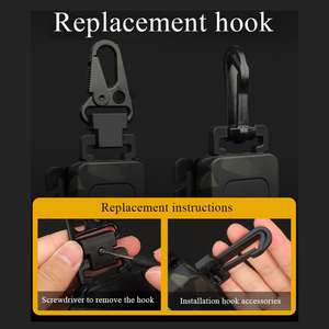 Heavy Duty Multi-funcional retráctil llavero hebilla insignia titular con cinturón Clip llavero para tarjeta de nombre llavero B06 - Product Image 6