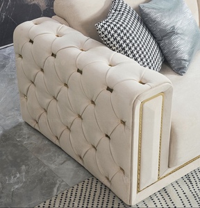 Juego de Sofás <span class=keywords><strong>Chesterfield</strong></span> Seccionales de Terciopelo Moderno de Lujo para el Hogar, Diseños y Precios de Lujo - Product Image 3