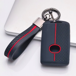 Housse de clé en silicone compatible avec Mazda 3 6 CX3 CX5 CX9 MX5 Miata, clé intelligente à 3 boutons (verrouillage, déverrouillage et fonction panique) - Product Image 3