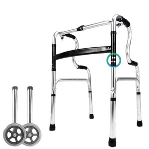 <b>Walker</b> With Wheels Height Adjustable Steel <b>Frame</b> Anti Slip For Elderly Rehabilitation Use - Product Image 1