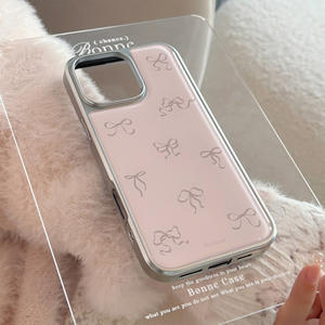 Custodia per telefono con Bowknot in stile coreano compatibile con per <span class=keywords><strong>iPhone</strong></span> <span class=keywords><strong>14</strong></span> 13 15 15 Pro Max include <span class=keywords><strong>Cover</strong></span> rigida a resina epossidica - Product Image 5