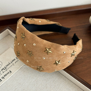 Serre-têtes Étoiles Vintage Élégants pour Femmes en Tissu et Résine – Idéaux pour les Fêtes et le Quotidien - Product Image 5
