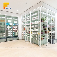 Tiroir de pharmacie industrielle Étagères de pharmacie Table de travail de pharmacie gondole avec étagère