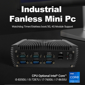 Mini PC industriel I5-7287U sans ventilateur à noyau Mini PC DDR4 3G 4G Module SIM Slot COM Watchdog Boot sans disque Mini PC industriel sans ventilateur - Product Image 2