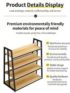 工厂定制的MDF和金属轻型超市展示架，带可定制货架 - Product Image 6