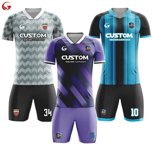Set di Uniformi da Calcio Personalizzate OEM a Sublimazione ad Asciugatura Rapida, Completi Sportivi per Allenamento di Squadra 100% Poliestere <span class=keywords><strong>Jacquard</strong></span>, Set di Maglie da Calcio da Uomo X5573 - Product Image 1