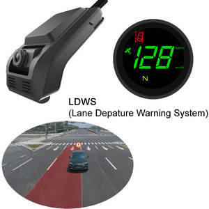 Location de <span class=keywords><strong>voiture</strong></span> Caméra de tableau de bord ADAS à double objectif 4G avec indicateur de vitesse à affichage tête haute AI HUD - Product Image 6