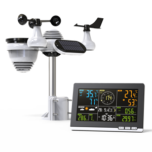 전문 WiFi 7-in-1 UV/빛/비/바람/압력/온도/습도 전문 기상 예보 가정 기상 관측소 - Product Image 1