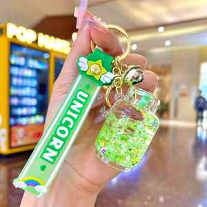 Nightlight Sand <b>Bottle</b> Keychain with Oil Bubble Beads <b>Gas</b> Tank Keychain <b>Small</b> Birthday Gift Bag Hanger Wholesale - Product Image 3