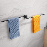 Étagère murale de comptoir avec mini-porte-serviettes pivotant, organisateur de salle de bain avec barre porte-serviettes