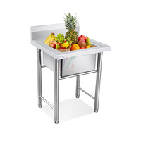 Table d'évier moderne d'hôtel Évier en acier inoxydable 304 Table de cuisine de l'école maternelle avec évier