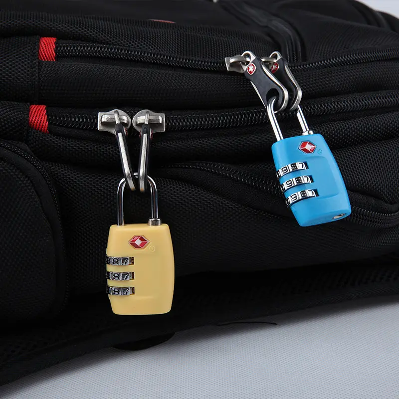 Vente en gros, cadenas approuvé par la Tsa, compatible avec les valises de voyage, cadenas à 3 chiffres Tsa