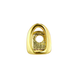 Grillz unique en forme de O creux, poli, ornement dentaire hip-hop, accessoire de mode polyvalent unisexe - Product Image 5