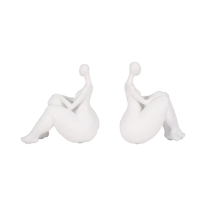 Figura Decorativa de Dama Sentada, Resina, para Decoración del Hogar, Estantes, Accesorios Artísticos para Libros - Product Image 1