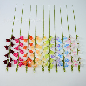 ดอกกลาดิโอลัสประดิษฐ์สีชมพูจาก Dongchen Crafts สำหรับตกแต่งโต๊ะห้องนั่งเล่น ตู้วางทีวี และพื้นห้อง - Product Image 4