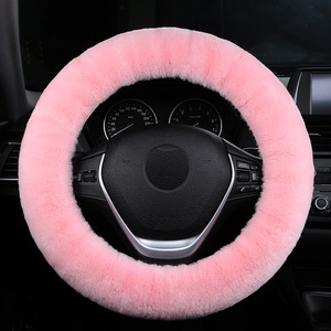 <span class=keywords><strong>Cubierta</strong></span> de volante de invierno de piel de oveja pura suave y acogedora para todos los modelos de automóviles - Product Image 2