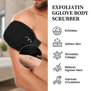Guante Exfoliante Corporal de Fibra Viscosa, Guante de Ducha para Masaje Spa, Eliminador de Piel Muerta, Guantes de Baño para Limpieza Corporal - Product Image 2
