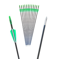 Vente directe usine transfrontalière : Flèches sans plumes en fibre de verre gainées de 6 mm, fournitures de tir à l'arc, arc recurve à tirage droit