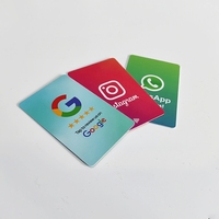 Umweltfreundliche PLA NFC Digitale Visitenkarte Google-Bewertung Tap-Link Wasserdichte Smarte Geschenkkarte Individueller Druck Großhandel