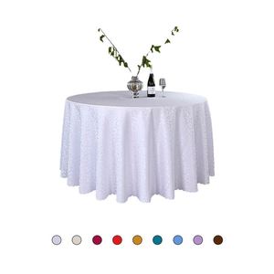 2024 WholesaleJacquard <b>Round</b> <b>Table</b> Cover Luxury <b>Tablecloth</b> White <b>Table</b> Cloth <b>for</b> Wedding - Product Image 3