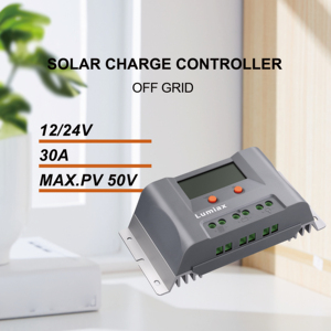 Contrôleur de charge solaire PWM Lumiax 20A 30A 40A 12V 24V avec écran LCD USB, régulateur de tension pour panneaux solaires à puissance maximale - Product Image 2