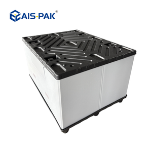 ארגז פלסטיק מתקפל גדול ועמיד במיוחד בגודל 1470x1150 מ\"מ עם שרוול למשטחים - Product Image 3