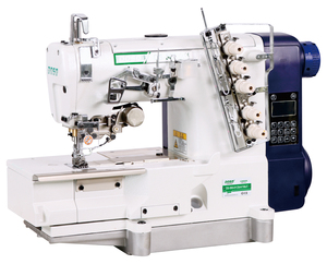 Máquina <span class=keywords><strong>de</strong></span> coser automática <span class=keywords><strong>de</strong></span> cama plana con puntada <span class=keywords><strong>de</strong></span> cubierta y interlock <span class=keywords><strong>serie</strong></span> DS-588, con motor paso a paso y cortahilos automático. - Product Image 1