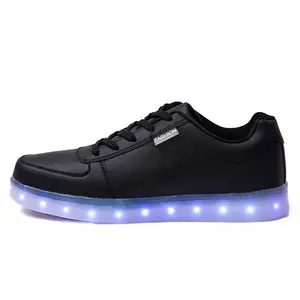 Plus Size 32-46 USB Chargering Led Shoes Light Up Sneakers Men Women der Flat Shoes Fashion Sports Shoes