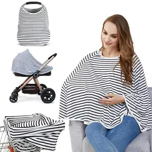 Bebek emzirme örtüsü ve hemşirelik panço-çok amaçlı kapak bebek araba koltuğu gölgelik, alışveriş sepeti kapağı, bebek arabası kapağı