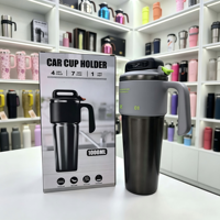 Gobelet isotherme à double paroi en acier inoxydable de 1000 ml avec poignée, logo personnalisé, isolation thermique de 12 à 24 heures pour les voyages et le camping