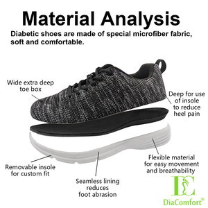 รองเท้าดูแลเท้าสำหรับผู้ป่วยเบาหวาน ป้องกันน้ำ ระบายอากาศได้ดี หัวรองเท้ากว้าง ใส่สบาย ปรับแต่งได้ตามต้องการ สำหรับทุกเพศ - Product Image 2