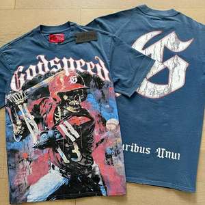 Camiseta Clásica Retro <span class=keywords><strong>de</strong></span> Algodón para Hombre, Manga Corta, Estilo Vintage, 100% Algodón, Corte Holgado, 240 Gramos, Tejido <span class=keywords><strong>de</strong></span> Punto - Product Image 2