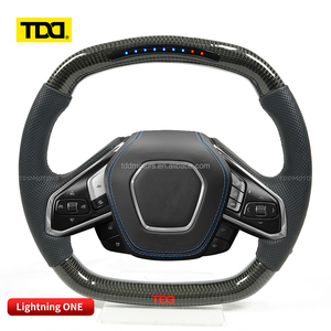 Volante de fibra de carbono TDD LED para Chevrolet 2013 Chevrolet C5 C6 C7 C8 Silverado GMC Cruze Camaro, volante personalizado original - Product Image 4