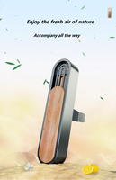 Diffuseur de parfum de luxe pour voiture Win Win, avec commande coulissante, clip désodorisant en alliage d'aluminium et bois naturel, pour l'aromathérapie moderne de l'intérieur automobile
