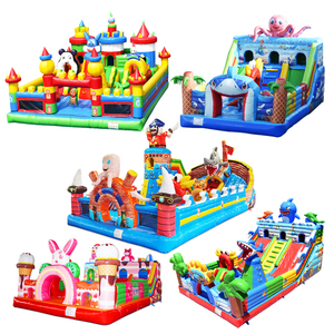Castello Gonfiabile Commerciale Grande per Esterni, Noleggio, Set di Case Gonfiabili, Città del Divertimento Gonfiabile per Feste - Product Image 5