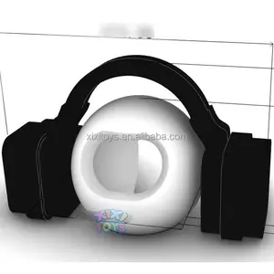 Portable Mobile Inflatable LED Lighted DJ Booth With Headphone,Inflatable Illumination DJ Studio Igloo Cabin