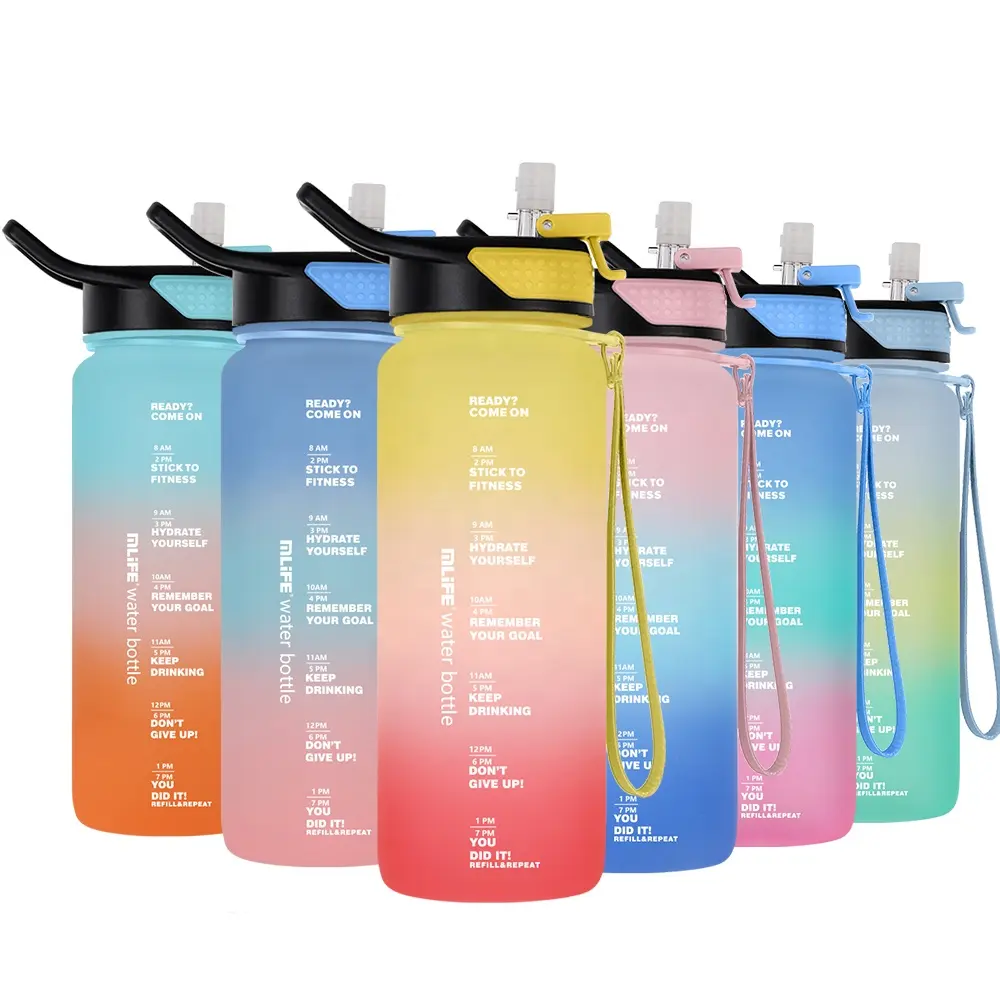 20oz 600ml wide mouth plastic hiking water bottle gym customizable water bottles print